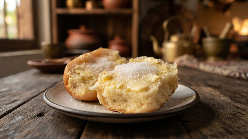 Bun With Butter & Sugar