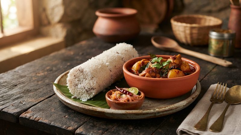 Pittu with Curry